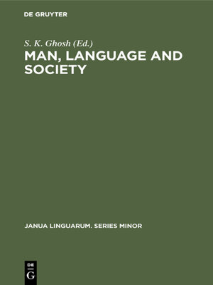 cover image of Man, Language and Society